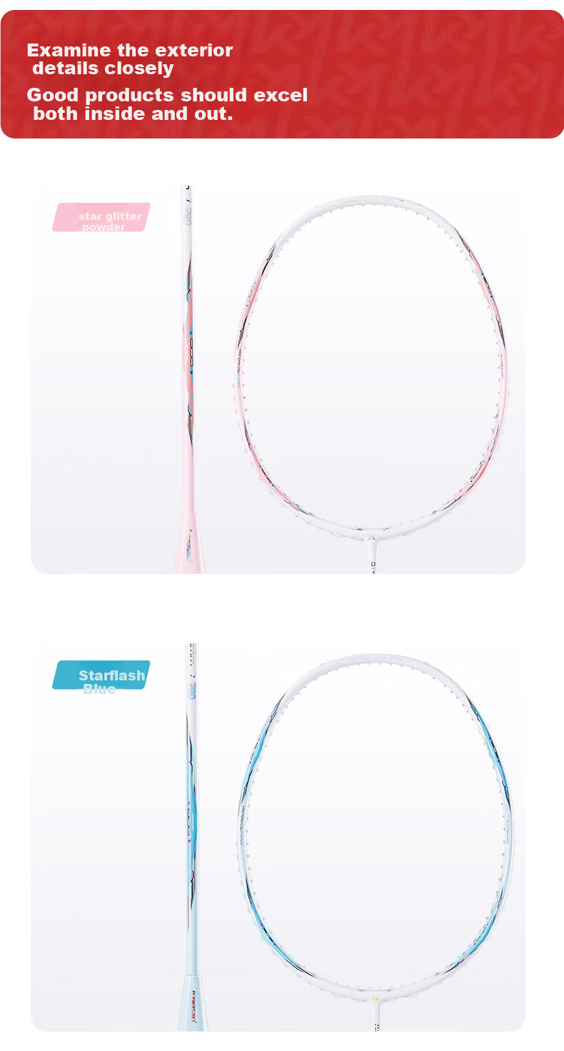 Kawasaki Aurora 7 Pro Full Carbon Ultra-Light Speed Attack Badminton Racket Blue 5U 9
