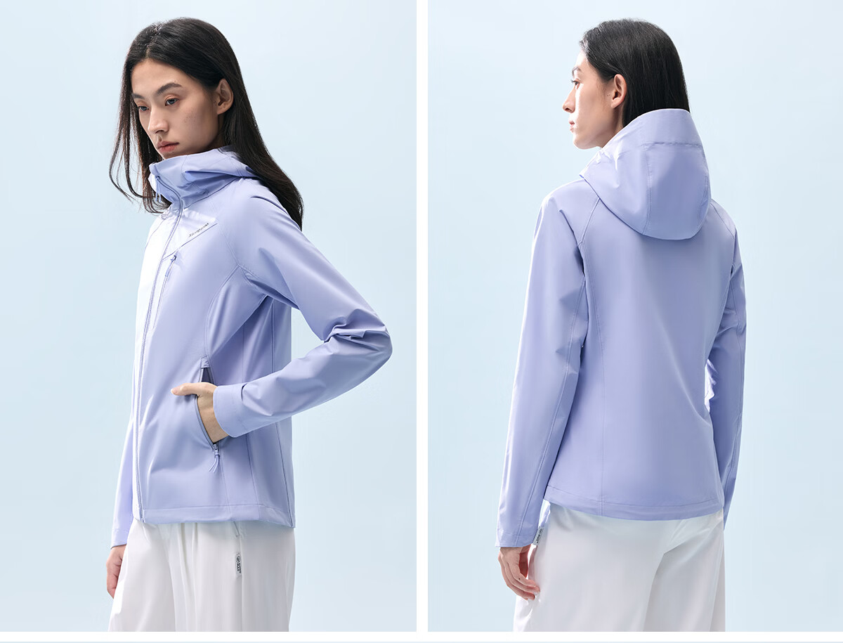 Xiongmao Liu Yifei Same Style [Wanye Soft] Hooded Soft Shell Jacket, Water-Repellent, Windproof, Slim-Fit Coat for Women 1176 35