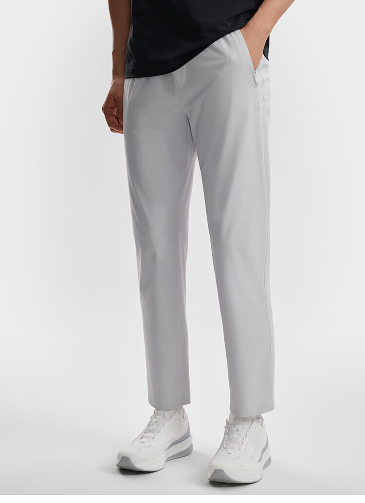 FILA Official Men's Knitted Long Pants 2026 Summer Cooling Sun Protection Fitness Straight-Leg Sports Pants 28