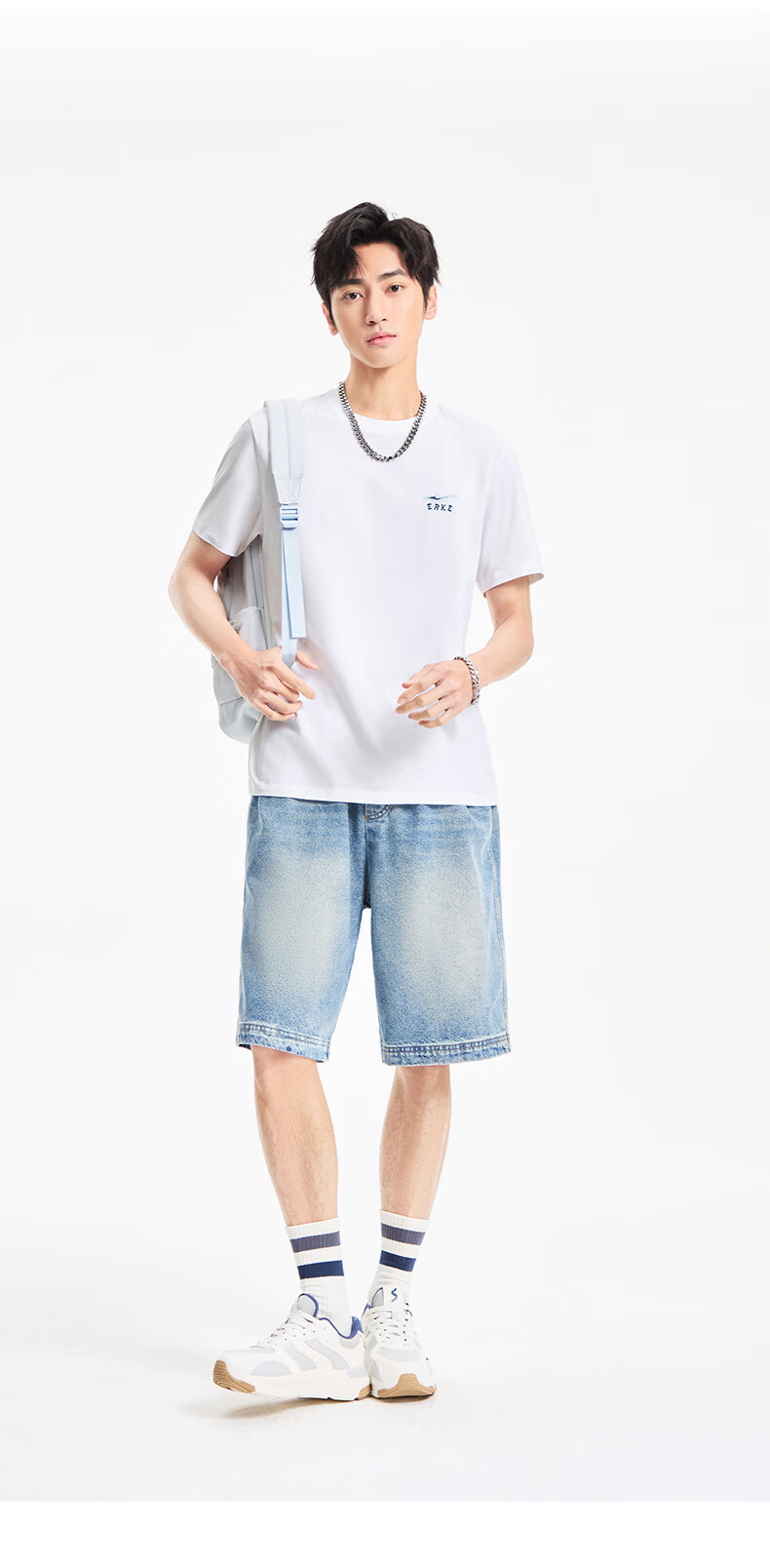 Erke Men's Short Sleeve T-Shirt Summer Casual Outdoor Sports Crew Neck Knit Tee Loose Fit Trendy Top 11