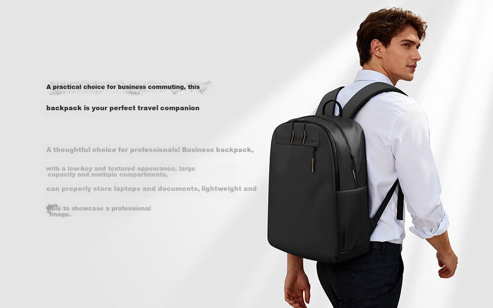 Biyoumei Business Laptop Backpack Large Capacity Travel Multifunctional Commuter Bag Black 2