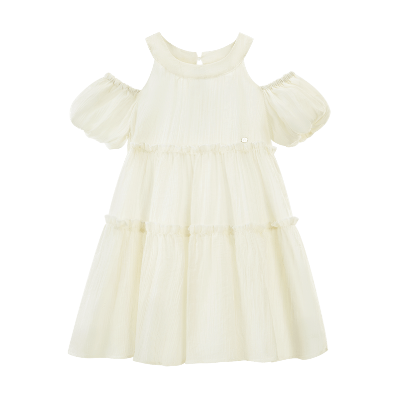Disney Girls Summer Dress Vacation Style Princess Lightweight Chiffon Cake Dress Holiday Gift 160