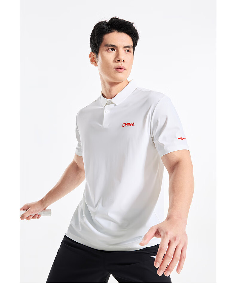 Erke Men's Micro Collar Short Sleeve T-Shirt Summer Sports Polo Shirt Outdoor Sun Protection Ice Cooling Deodorizing Tennis Sports Top 20