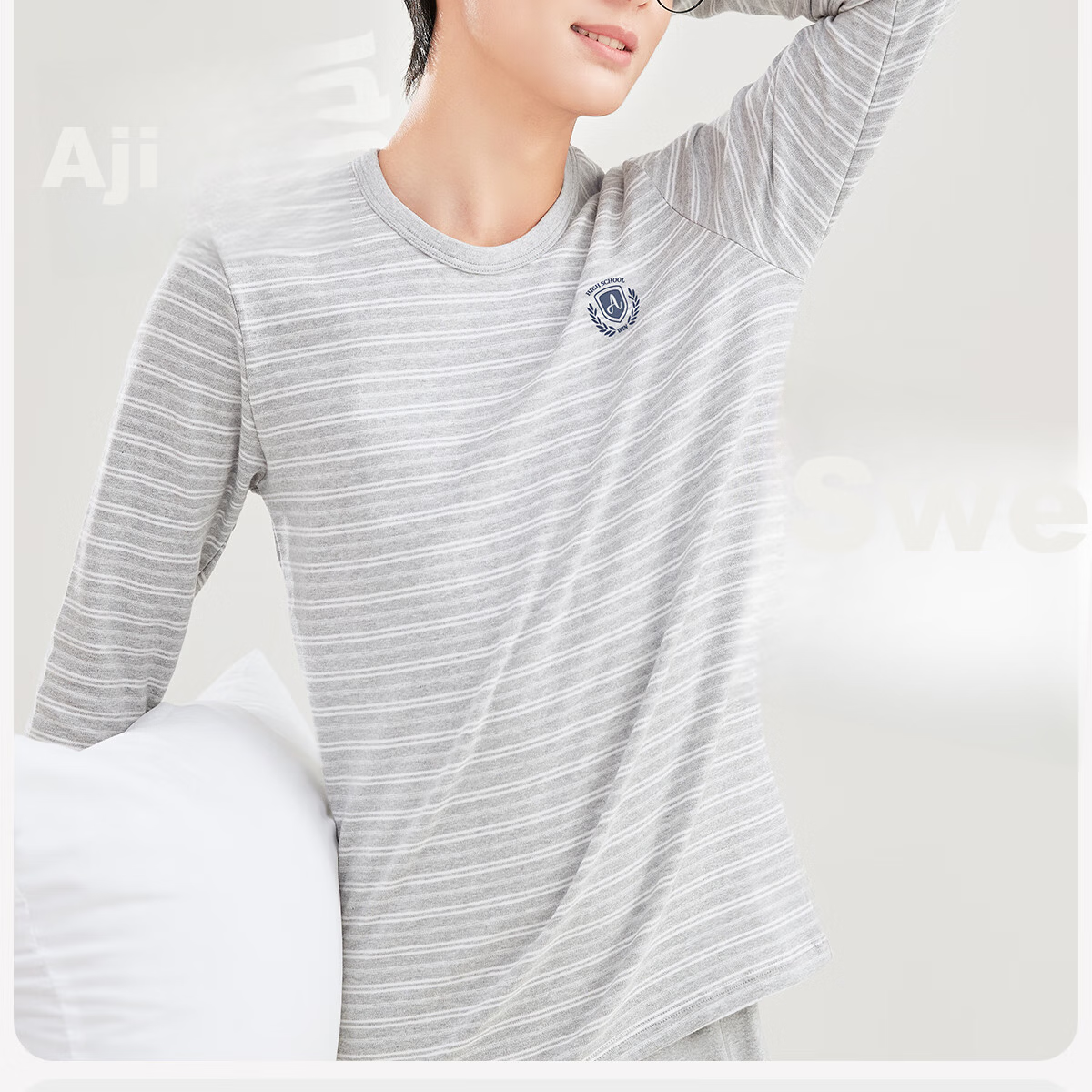 COCO SMART Men's Autumn Thermal Underwear Set Children's Lightweight Class A Antibacterial Cotton Sweater Large Kids Youth Student Warm Underwear 13