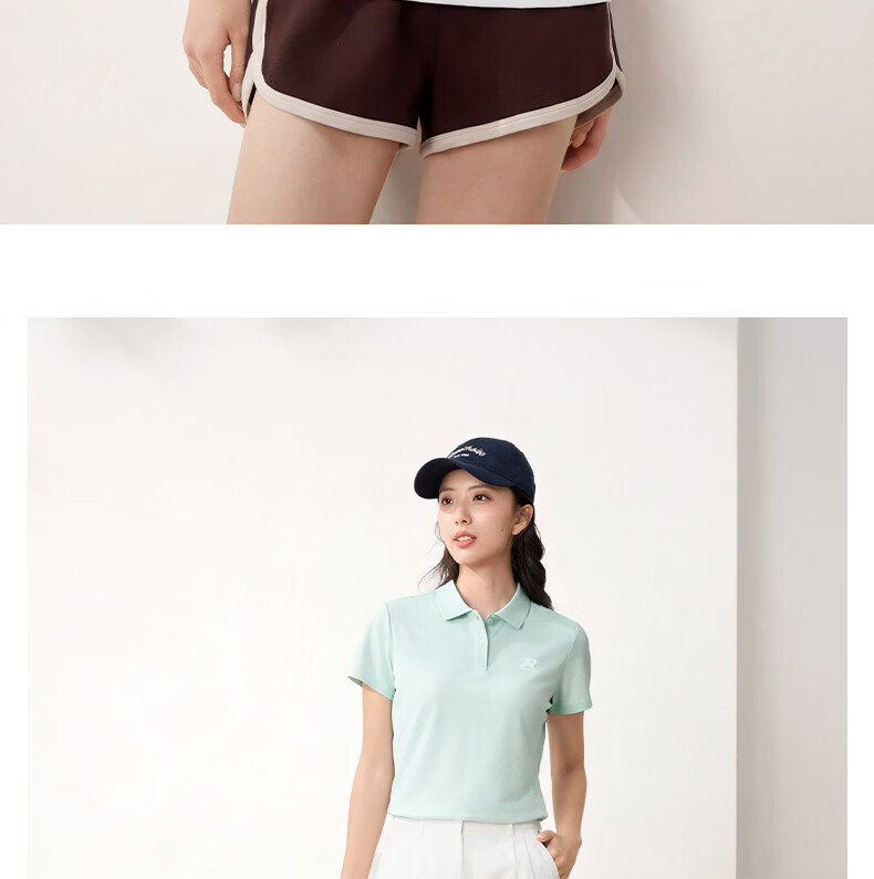 361° Women's Spring Summer Sports Polo Shirt Quick-Dry Fitness Casual Running Short Sleeve Top 662624111H-2 19
