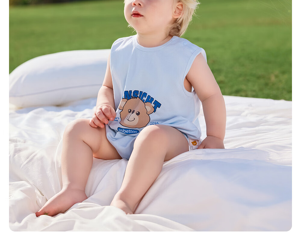 Betis Baby Summer Sleeveless Breathable Vest Bodysuit Newborn Triangle Romper Baby Jumpsuit 25