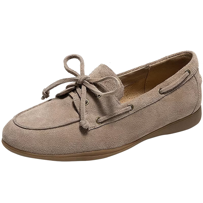 C.BANNER Women's Loafers, Spring New Style Flat Shoes, Peas Shoes A25180508, Yellow-Brown, Size 38