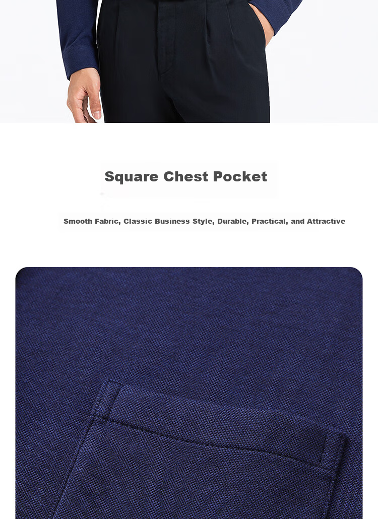 Langdeng Men's Long Sleeve Polo Shirt Langdeng Spring Autumn New Business Casual Modal Blend Polo Shirt Middle-aged Dad Style 7