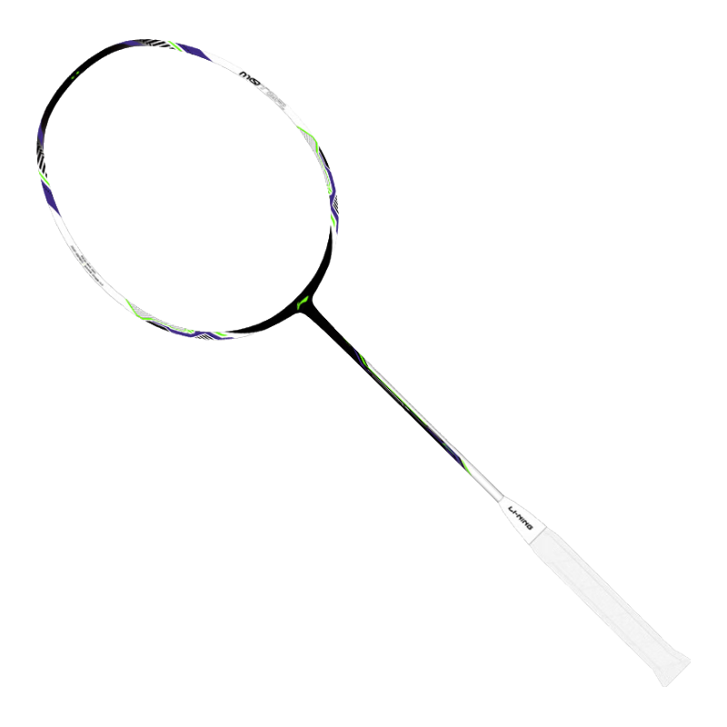 Li-Ning Badminton Racket, Zhanji Xiaoma Da, Full Carbon Fiber, Pearl White, 5U Unstrung Racket, AYPU073-5