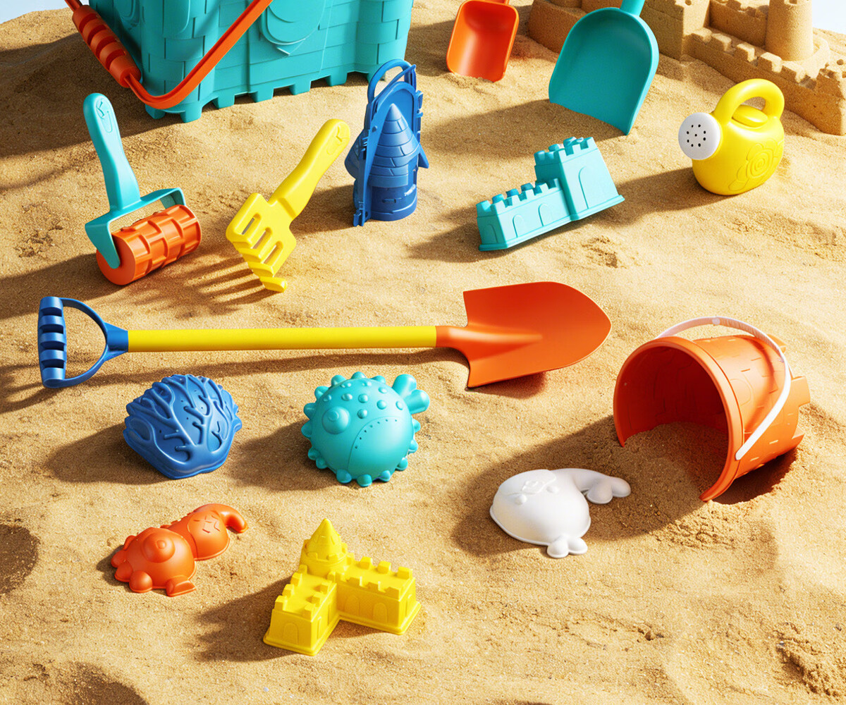 Dimanqi Children's Beach Toy Sand Shovel and Digging Tools 20-Piece Set Baby Sand Play Water Toy Birthday Gift 2