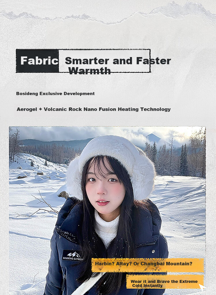 Bosideng Extreme Cold Goose Down Jacket Unisex Couple Thickened Hooded Long Warm Coat Winter 7