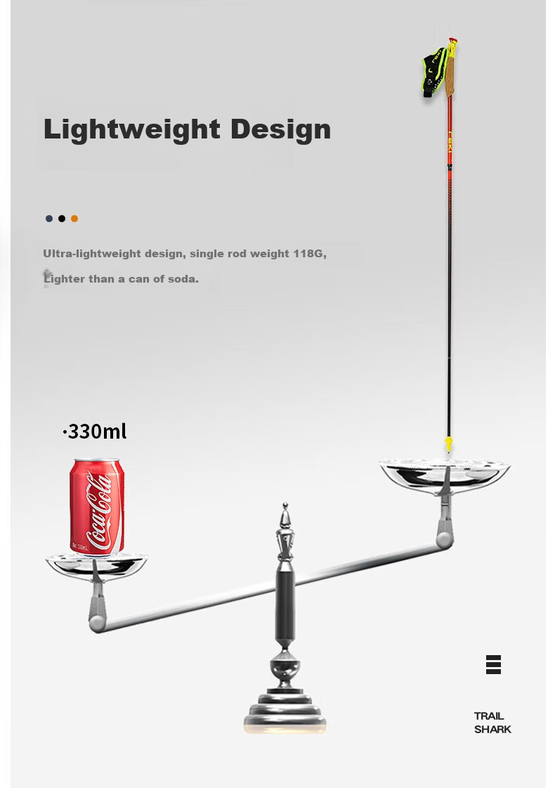 LEKI Champion Cross-Country Poles Outdoor Hiking Mountaineering Poles Internal Lock Carbon Fiber Folding Z Poles 115cm (Pair) 5