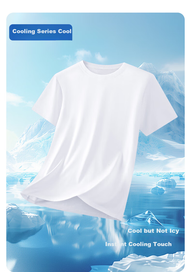 Mengyangwang Short Sleeve T-Shirt Men Xinjiang Cotton Men's Base Shirt 5A Antibacterial Crew Neck White Small T Wearable Gray XL 8