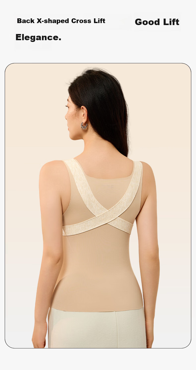 Herbal Original Padded Thermal Vest for Women Autumn Winter Double-Sided Fleece Slim Fit Outerwear Base Layer Shirt 4