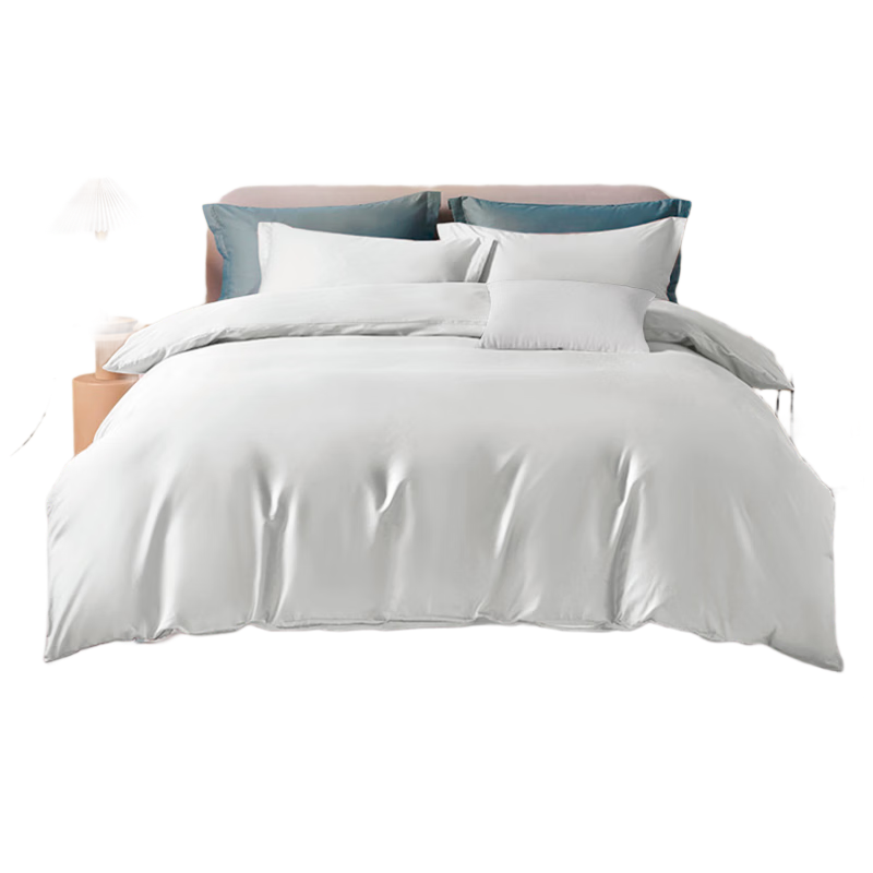 Ranpai Hotel Bedding Set, Pure Cotton, Includes Quilt, Mattress Pad, And Pillow, Three-Piece Set, Duvet Insert 3 Jin (1.5 Kg), for 1.2-Meter Bed, White