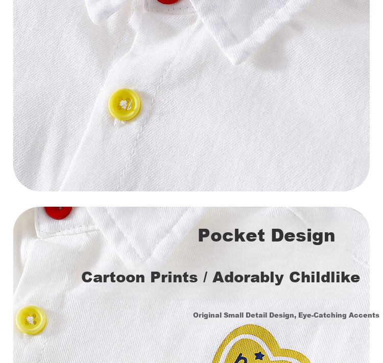 Doxiluca Boys' Shirt Cute Spring Autumn Jacket Kids Baby Long Sleeve Full Moon Outfit Adorable Pet Yellow Size 90 6