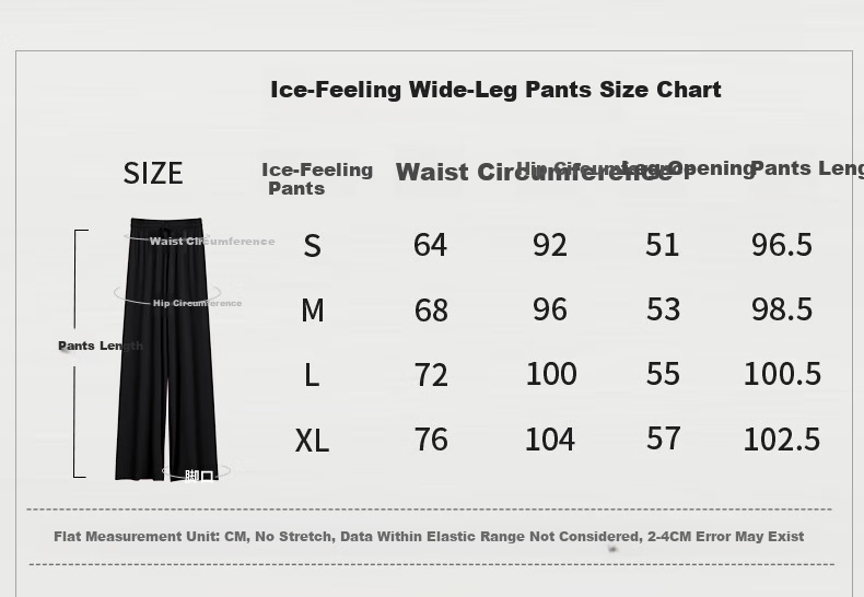 Jeanswest Women's Casual Spring Summer Wide-Leg Pants High-Waist Slim Loose Straight-Leg Black L 4