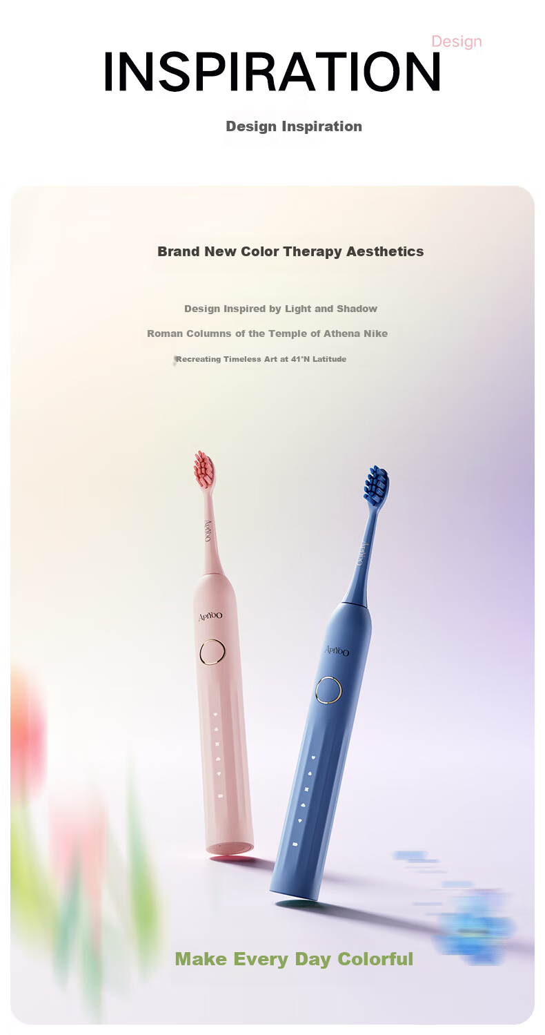 ApiYoo AiYou Y1 Set Adult Couple Electric Toothbrush 2-Pack Deep Cleaning Gift for Boyfriend and Girlfriend Newlyweds Engagement Wedding Newlywed Gift 7