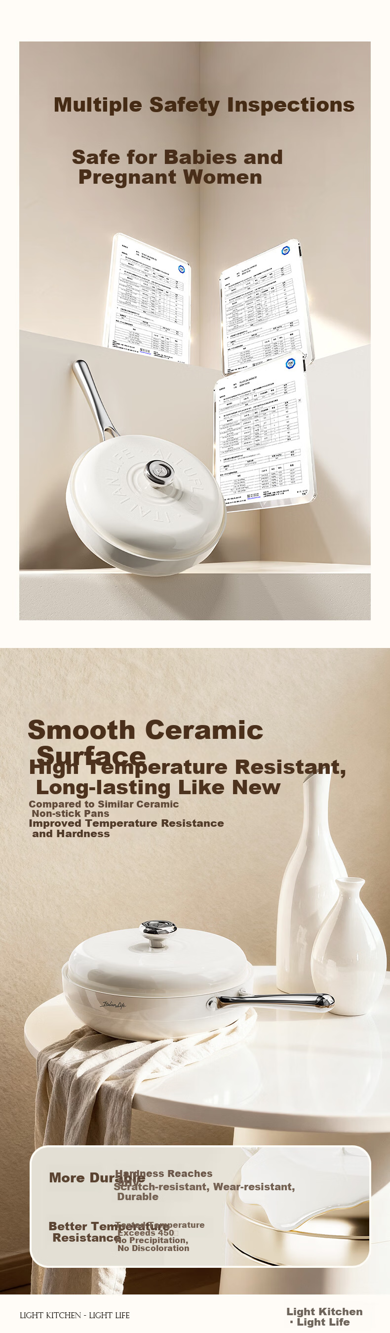 Alluflon Aluflon 22cm Healthy 0-Fluorine Titanium Ceramic Non-Coated Soup Pot Milk Pot Stew Cooking Pot 3