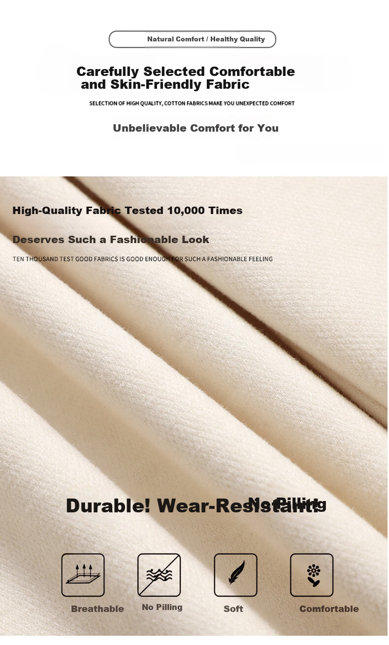 Langsha Spring Women's Pants Mulberry Silk Wool Wide-Leg Thick High-Waist Straight Casual Trousers 4