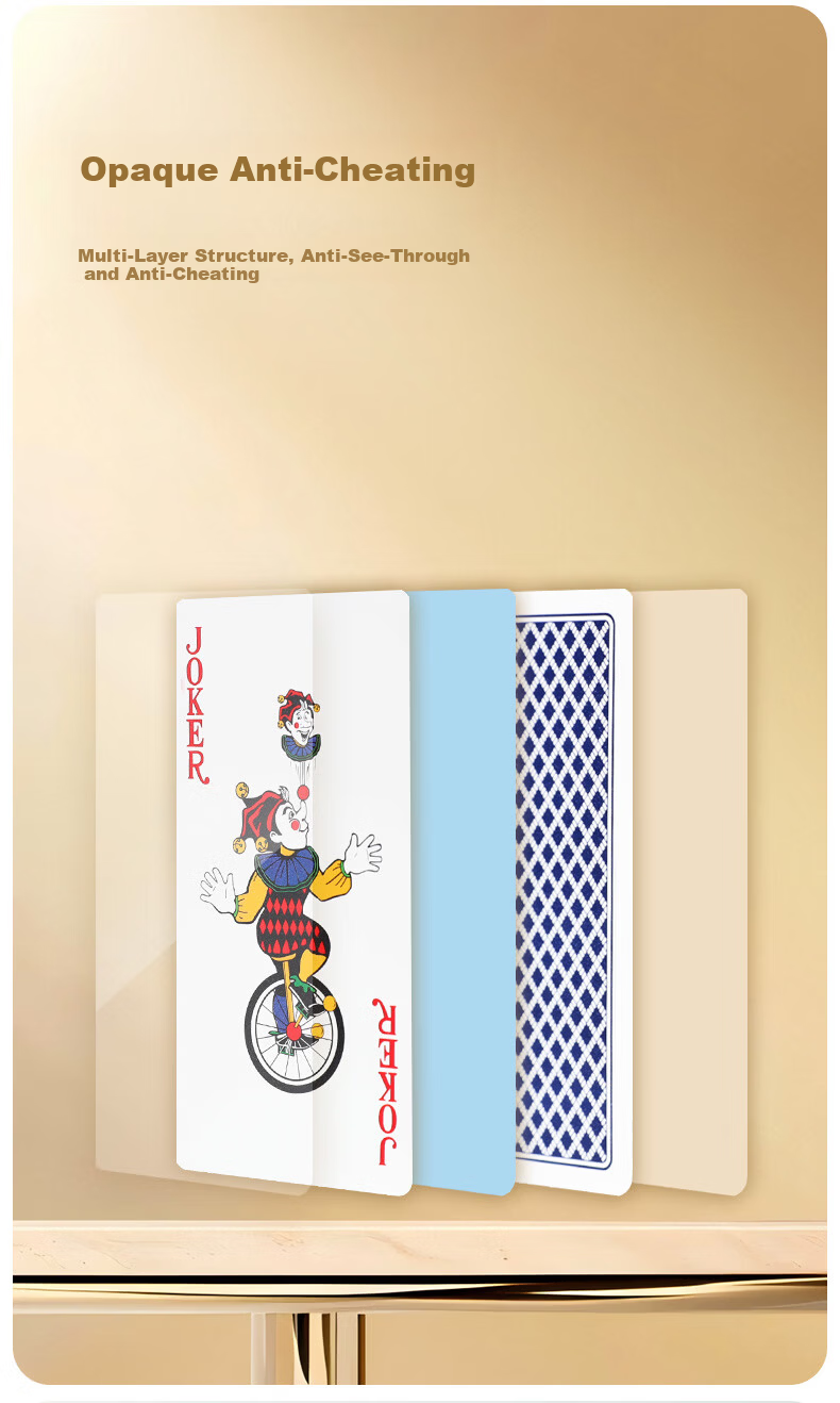 Play World PVC Plastic Waterproof Durable Narrow Edition Playing Cards for Guandan Game 4