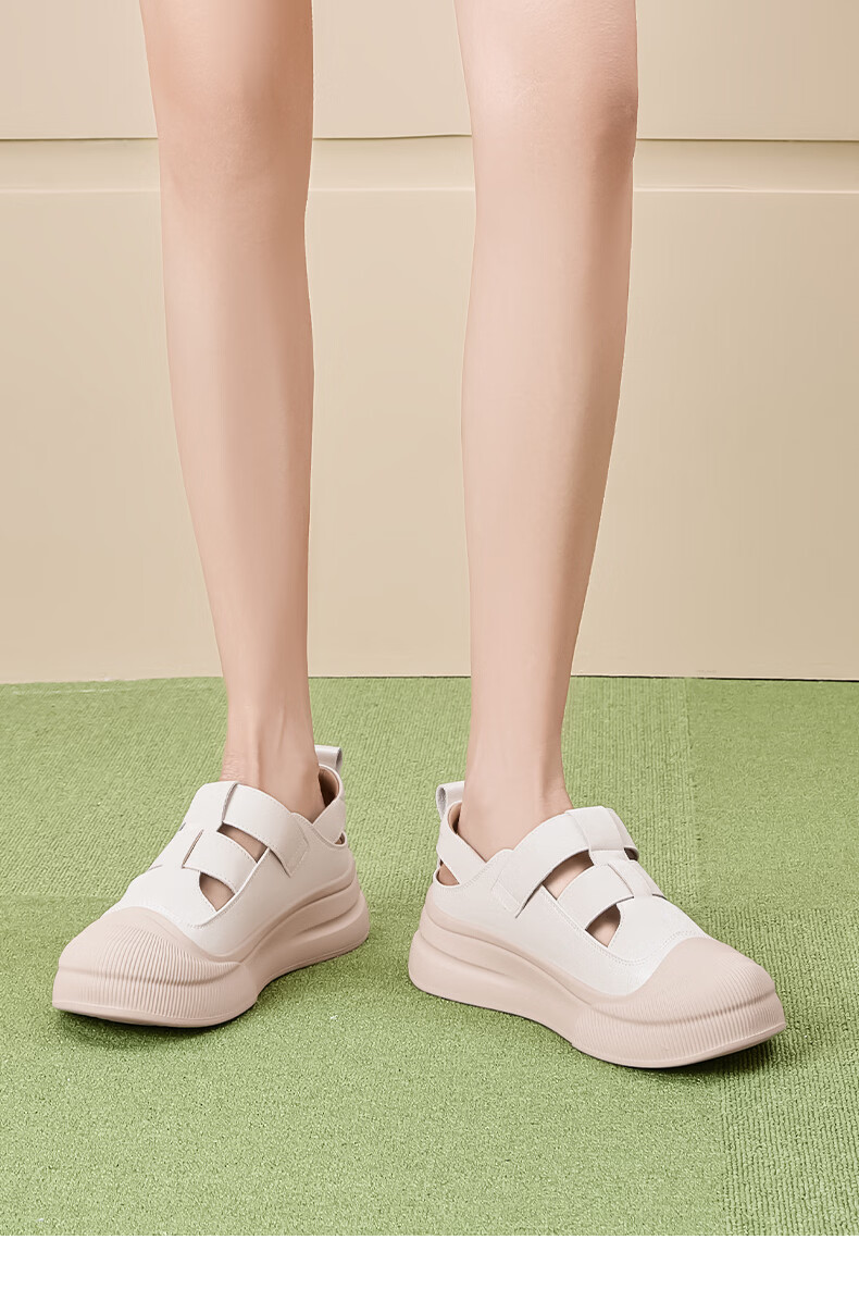 Saturday Casual Women's Sandals 2026 New Summer Thick Sole Height Increasing Lightweight Breathable Sports Sandals for Skirts 7