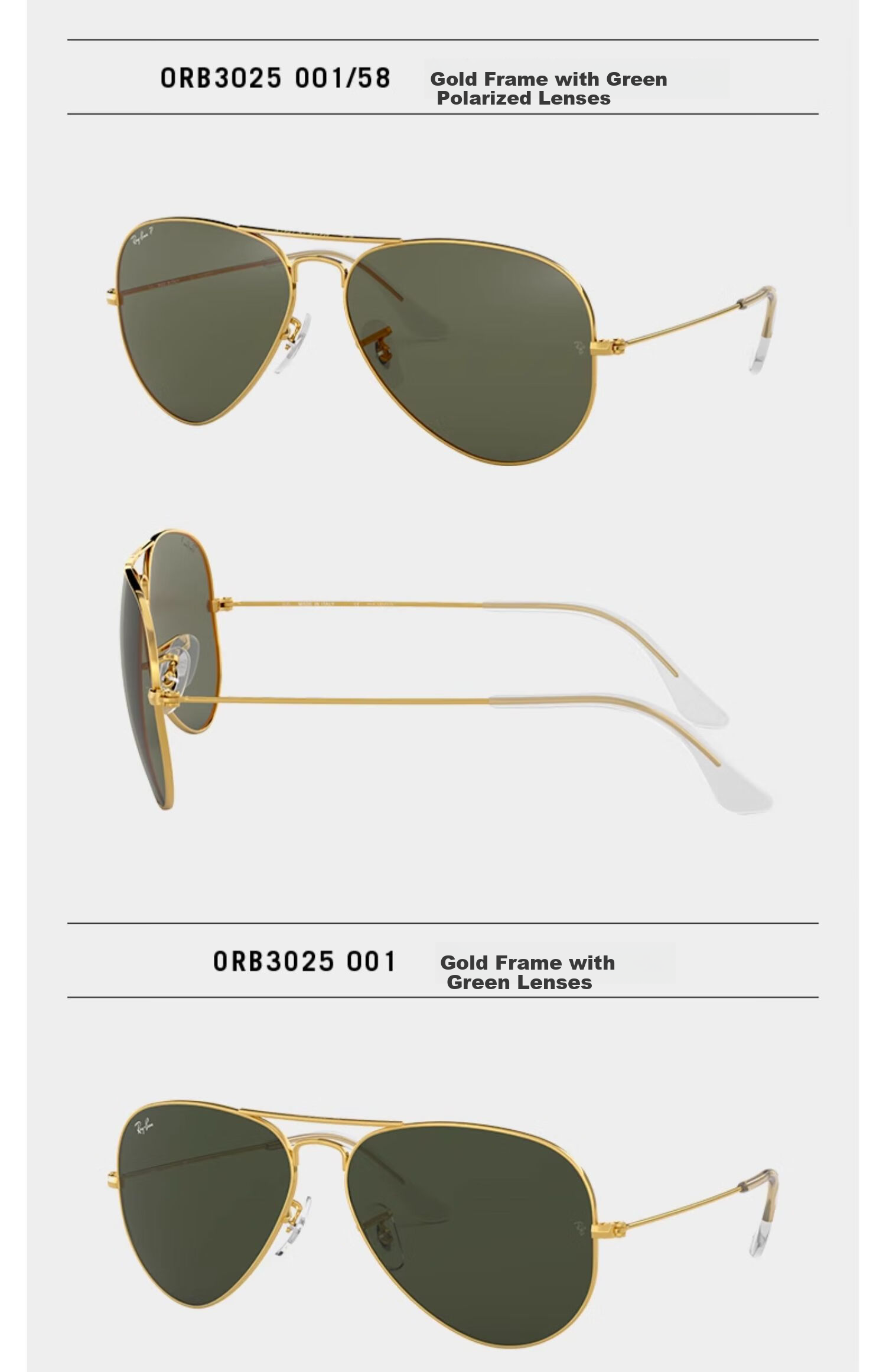 Ray-Ban Classic Aviator Series Sunglasses Driving Cycling Outdoor Glasses Unisex 0RB3025 Gift 10