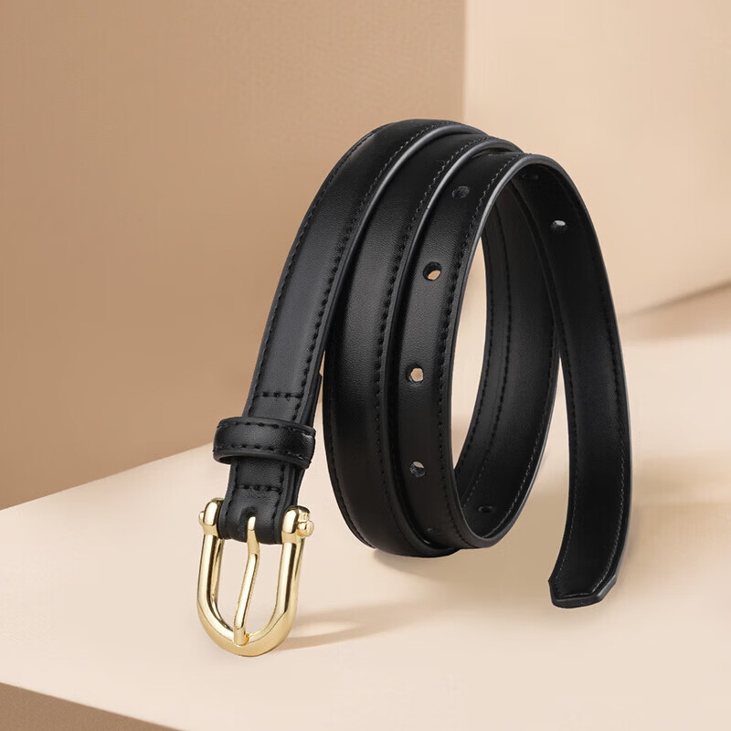 Seven Wolves Women's Leather Belt Slim Narrow Fashion Suit Dress Decorative Waist Belt Birthday Gift for Girlfriend and Mom