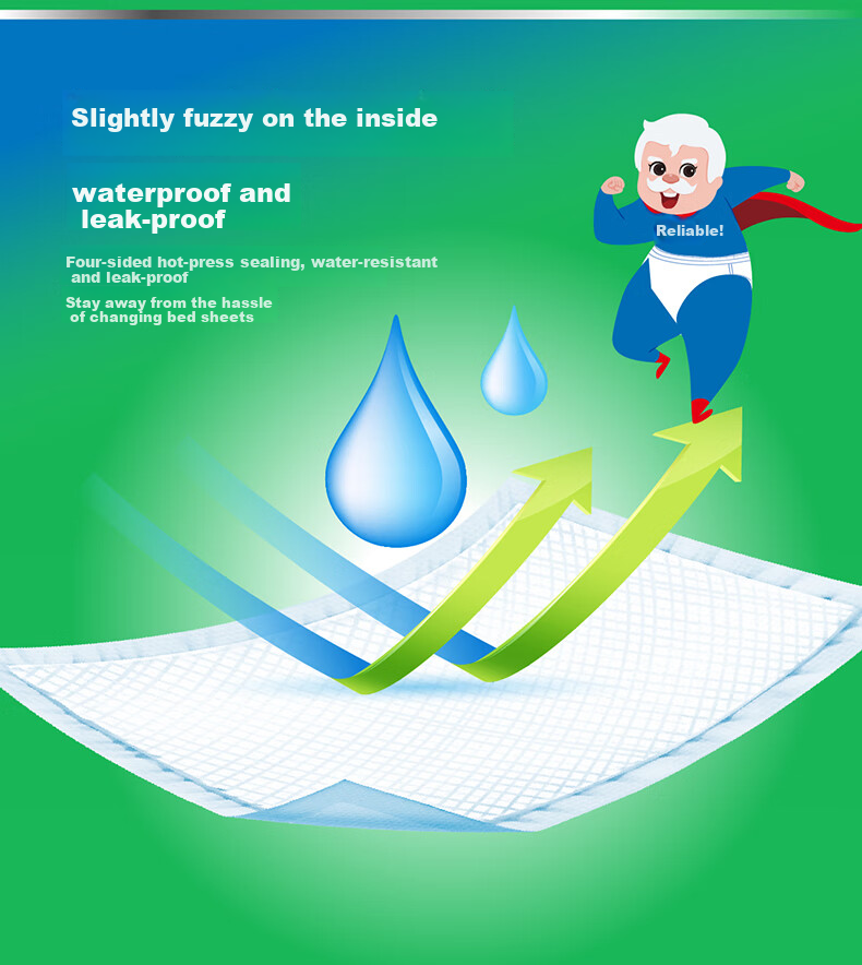 COCO Adult Care Pads XL 120pcs (60*90cm) Thickened Leak-Proof Elderly Incontinence Pads Maternity Bed Pads Mattress Protector 9