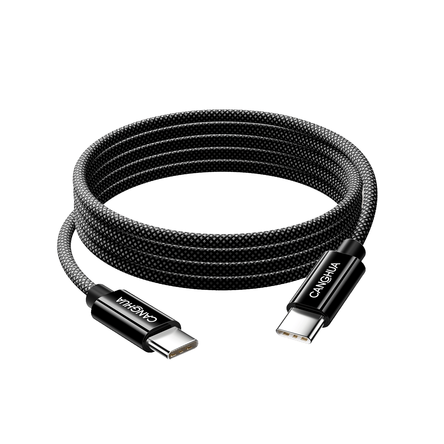 Canghua Compatible with Apple 18/17/16/15 Charging Cable, Type-C Data Cable, Dual-Head PD60W Fast Charging Ctoc Carplay Cable for IPhone 18 Pro Max Smartphone, Black