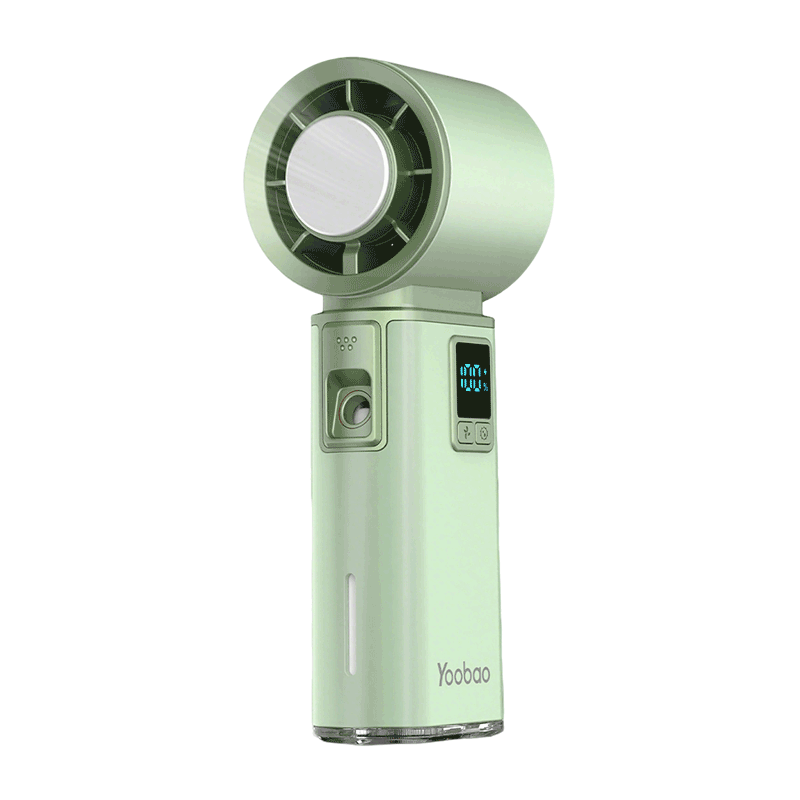 Yoobao Handheld Mini Fan Semiconductor Cooling Rechargeable Long Battery Life Portable Mist Humidifier Summer Outdoor Camping Cooling Device