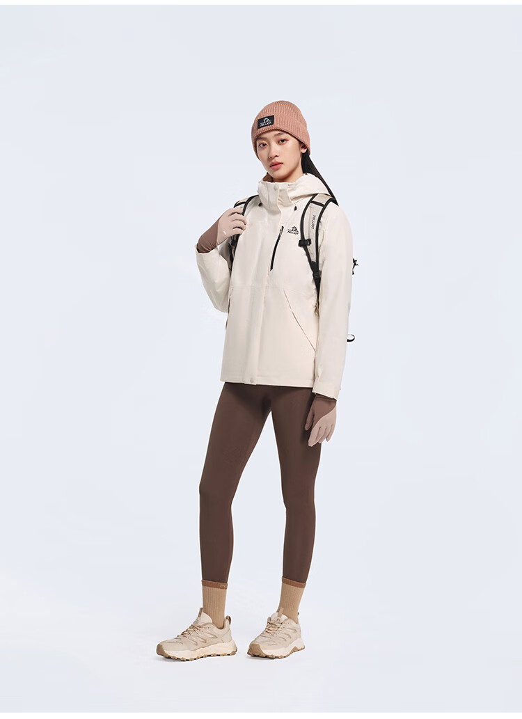 Pelliot Mountain Classic 3.0 3-in-1 Waterproof Jacket Spring Autumn Unisex Warm Coat 125301055 Purple L 25