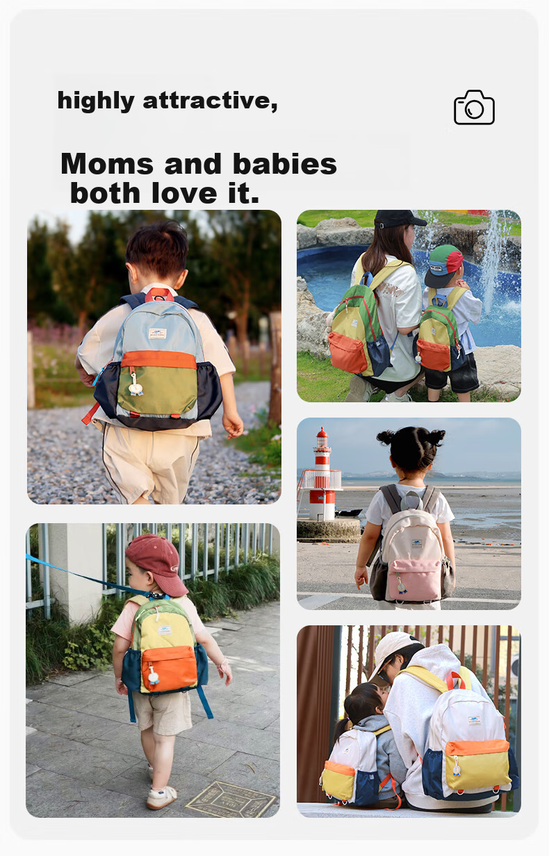 MR.ACE HOMME KIDS Children's Kindergarten Backpack Baby Outdoor Travel Lightweight Water-Resistant School Bag Blueberry Lime Juice Size S 9