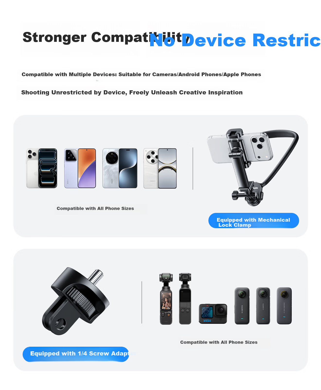 Philips Neck Hanging First-Person View Shooting Device Outdoor Sports Cycling Fishing Live Chest Mount Stabilizer Compatible with Apple and Android Universal Vlog Shooting Stand 2335 10