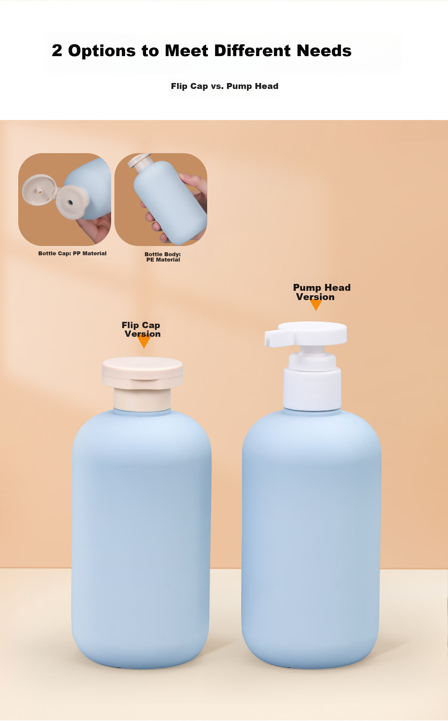 Kelorock Travel Refillable Bottles Waterproof Toiletry Bag Portable Press Dispenser Bottles for Shampoo and Shower Gel 2