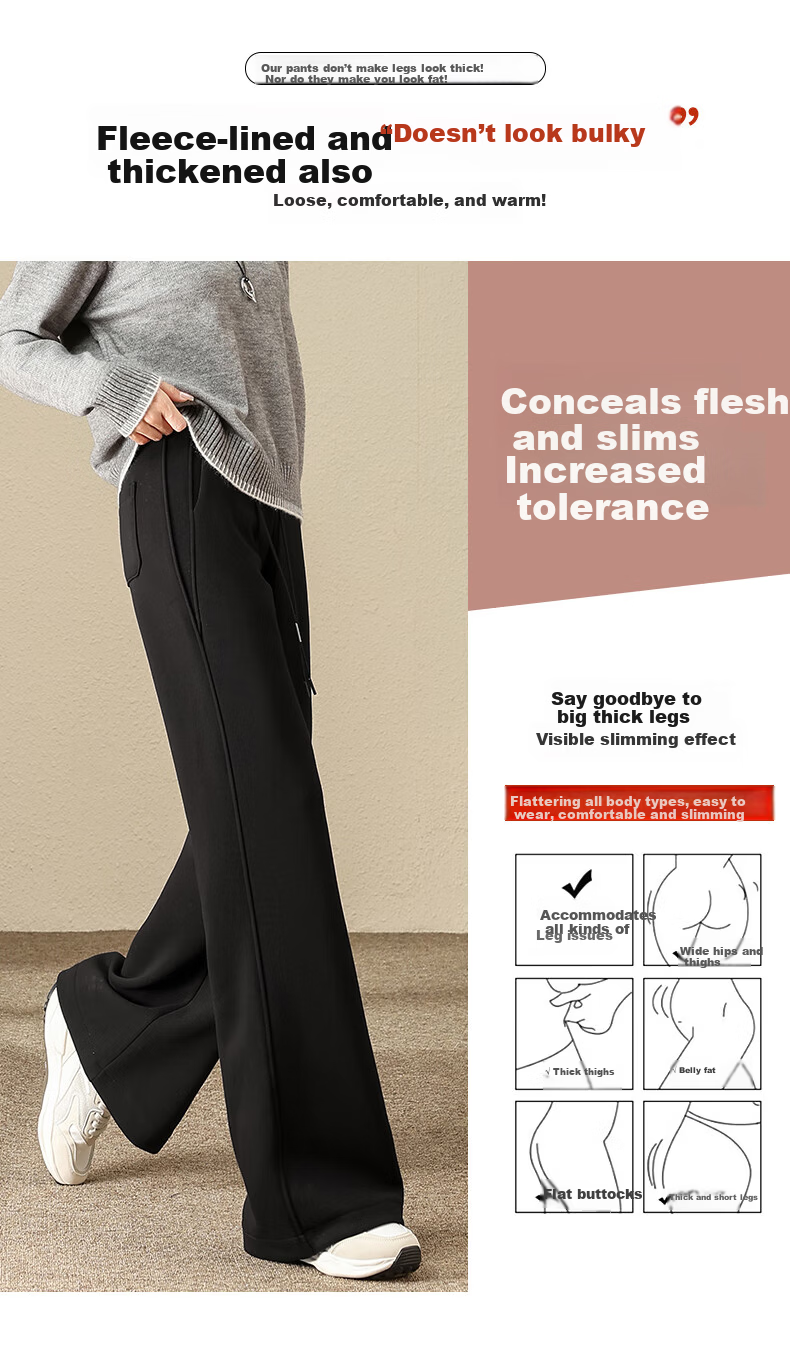 Jeanswest Women's Casual Autumn Winter Straight-leg High-waist Slim Fit Narrow Combed Cotton Slight Flare Pants Cloud Gray L 11