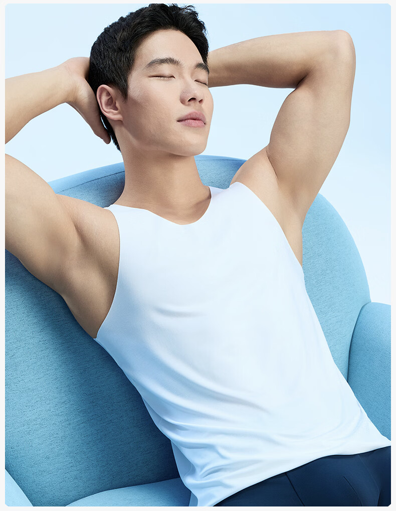 Songshan Cotton Store Men's Vest 120s Modal Summer Thin Cool Seamless Sweatshirt Outdoor Sports Vest 4