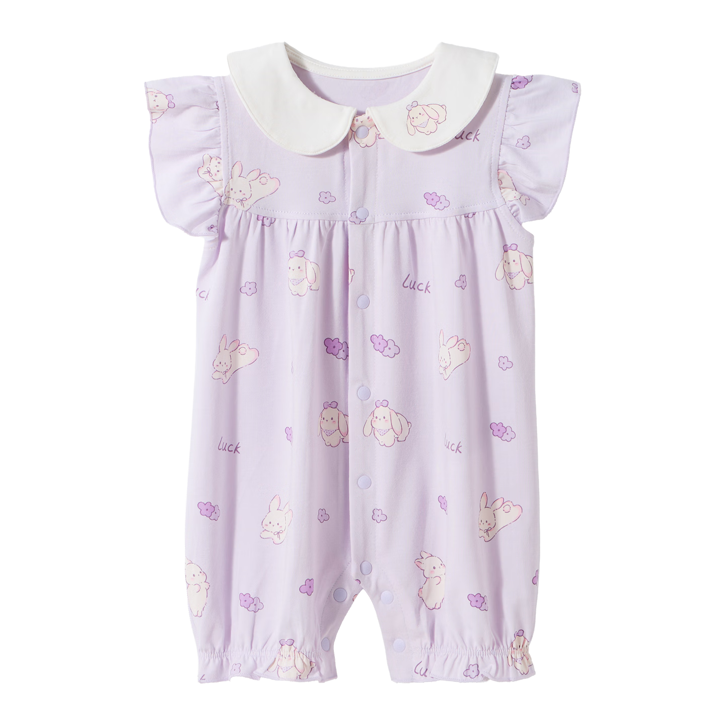 Betis Baby Girls' Modal Short Sleeve Summer Romper Cute Infant Toddler Jumpsuit