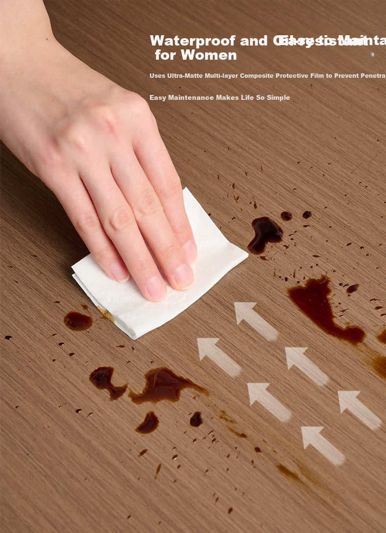 Omai Thickened Wood Grain Wallpaper Red Maple 3m Self-Adhesive Desk Cabinet Door Film Waterproof Furniture Renovation Sticker 3