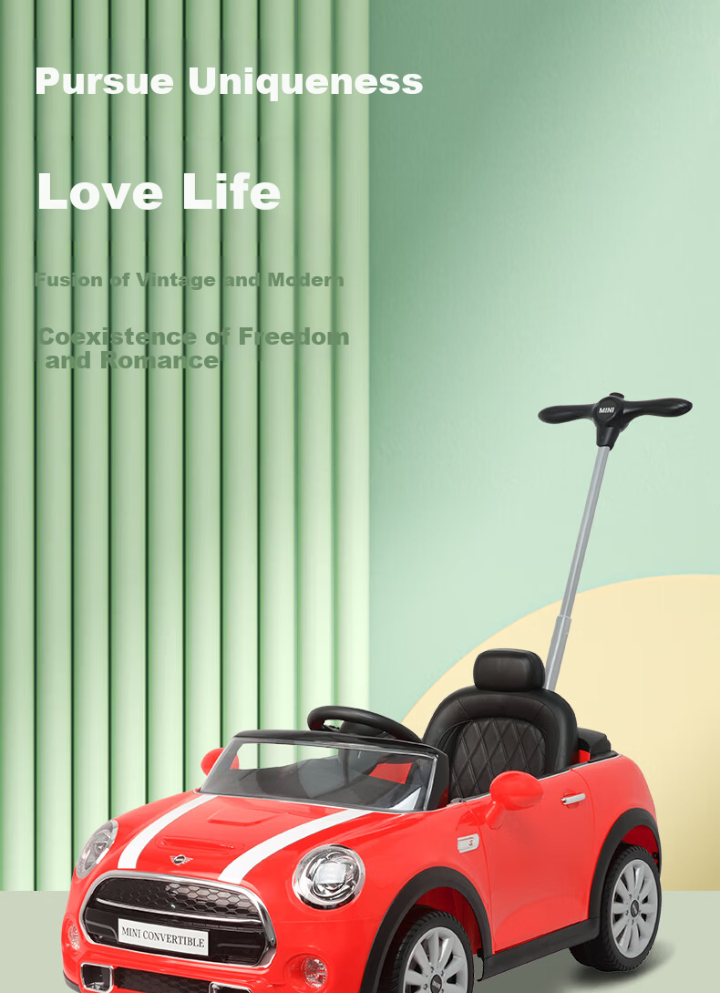 CHILOKBO MINI Kids Electric Ride-On Car Four-Wheel Remote Control Toy Car for Children Baby Push Ride Red Gift 1