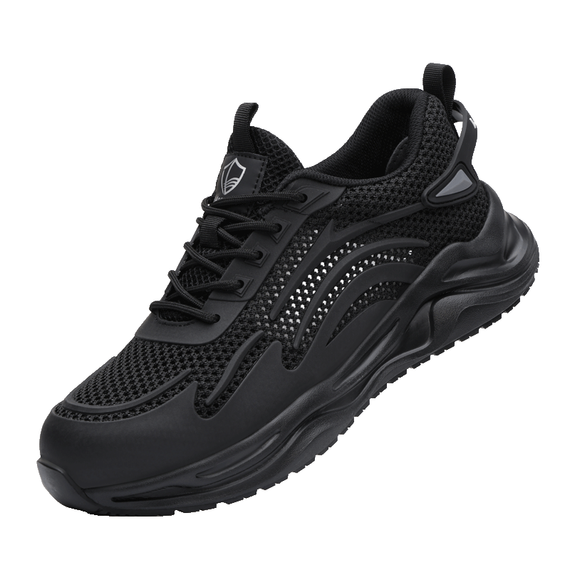 BlueOwl Shield Men's Summer Breathable Anti-Slip SRC Anti-Smash Anti-Puncture Lightweight Safety Work Shoes DL211T-1-1 Size 42