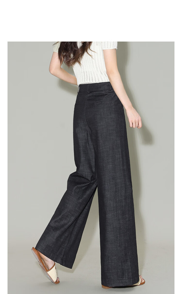Demana Cloud Cotton Spring Nine-Point Pants Simple Straight Loose Slimming Petite Casual Pants for Women Premium Feel 5