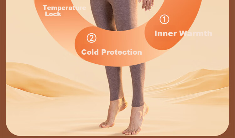 Langsha Men's Thermal Underwear, Antibacterial And Anti-Mite, Goose down Seamless, Heat-Generating, Thin-Fit Autumn Top And Bottom Set 23