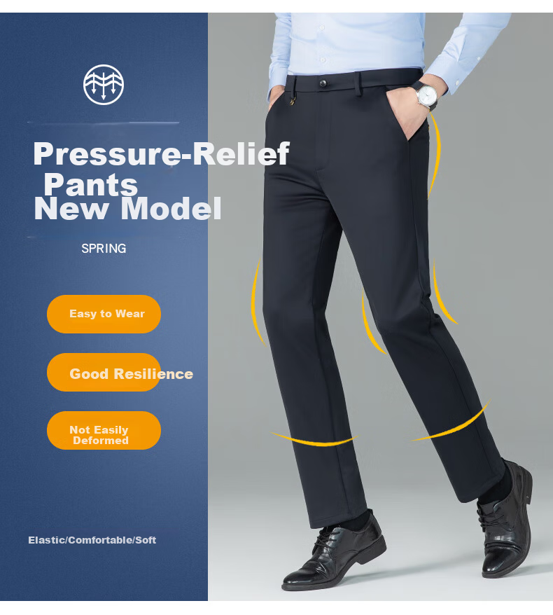 TUCANO Men's Casual Pants Spring Autumn Fashion Versatile Business Straight-leg Wrinkle-resistant Slim Trousers 7