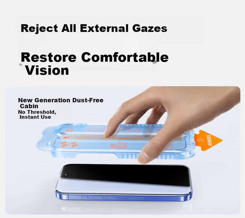 Shanmo Privacy Tempered Glass Screen Protector for iPhone 16/15, Anti-Peeping, Dustproof, Drop-Resistant, Anti-Fingerprint, Full Coverage, 2-Pack 4