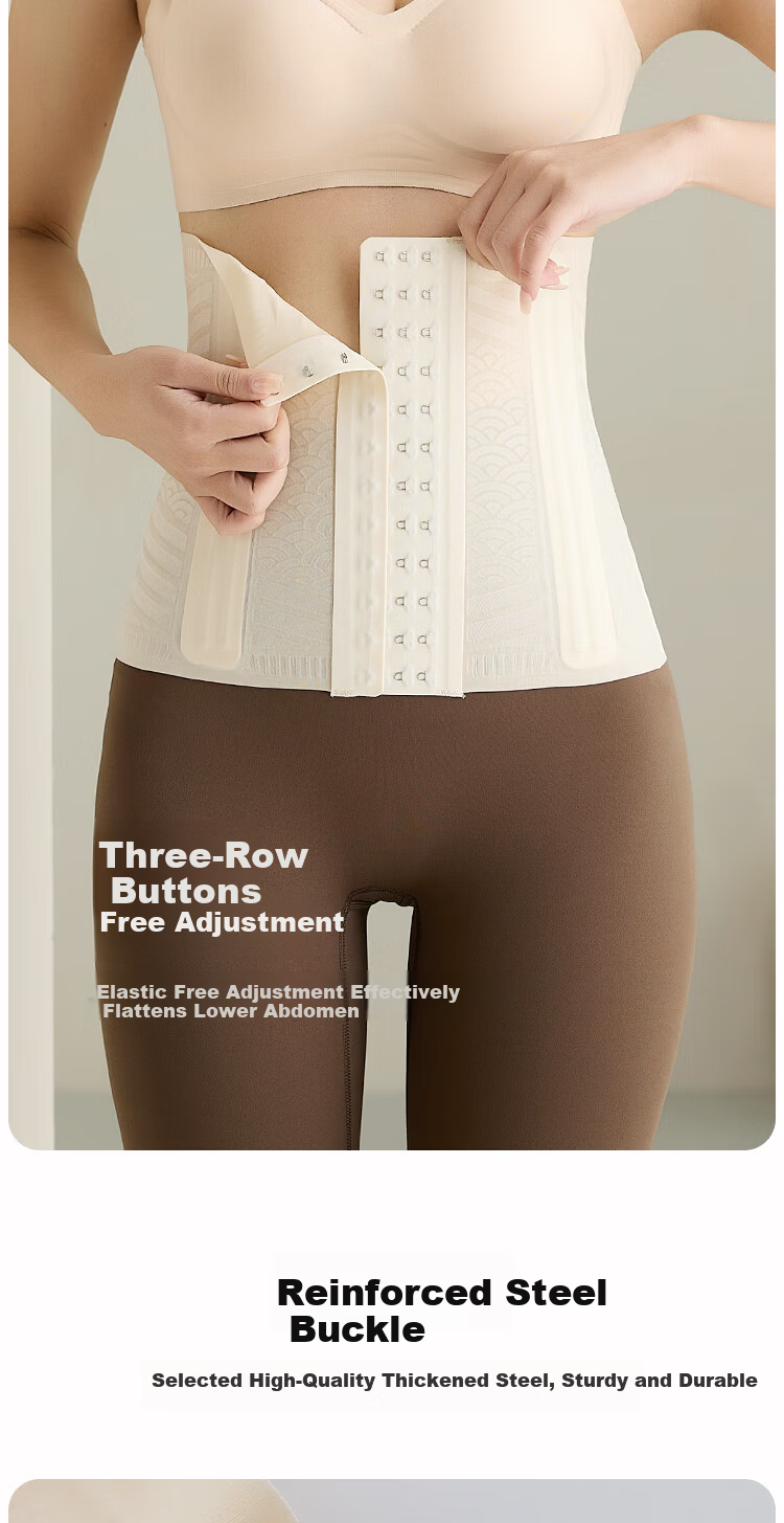 GRACEWELL Ultra-Thin Postpartum Waist Trainer Belly Slimming Belt Strong Waist Shaping Corset 7