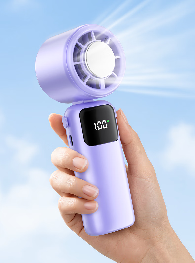 Suoying Ice Compress Clip Handheld Fan Clip-on Mini Desktop Neck Hanging Cooling Dorm Silent Office USB Fan Bed Air Circulation Mini Long Battery Life 23