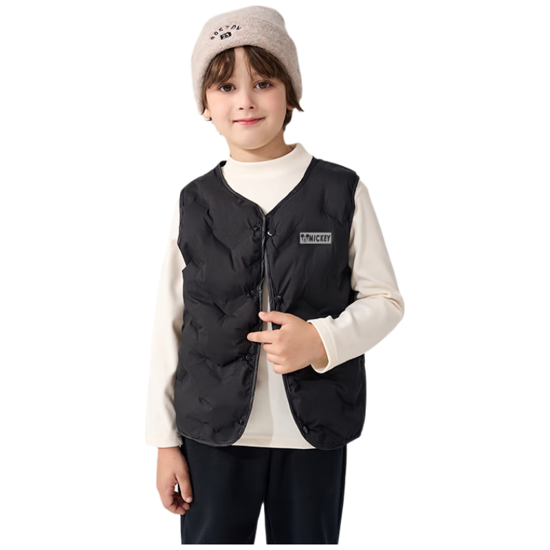 Disney Autumn Winter New Girls' Vest Sweet Macaron Color School Uniform Essential Mid to Large Kids' Vest Inner Wear