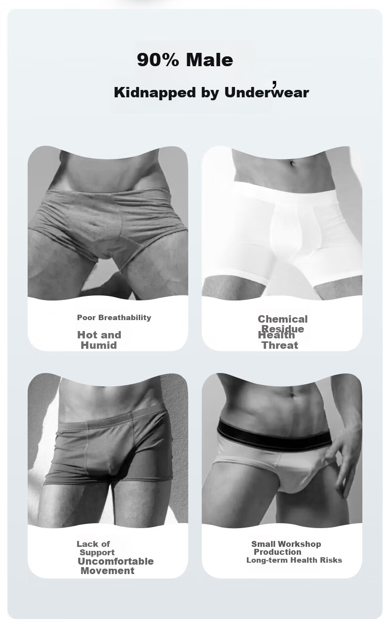 Qianhuang Men's Boxer Briefs 7A Antibacterial Modal Loose Fit Plus Size Breathable Silk Gusset Shorts Premium Gift 3