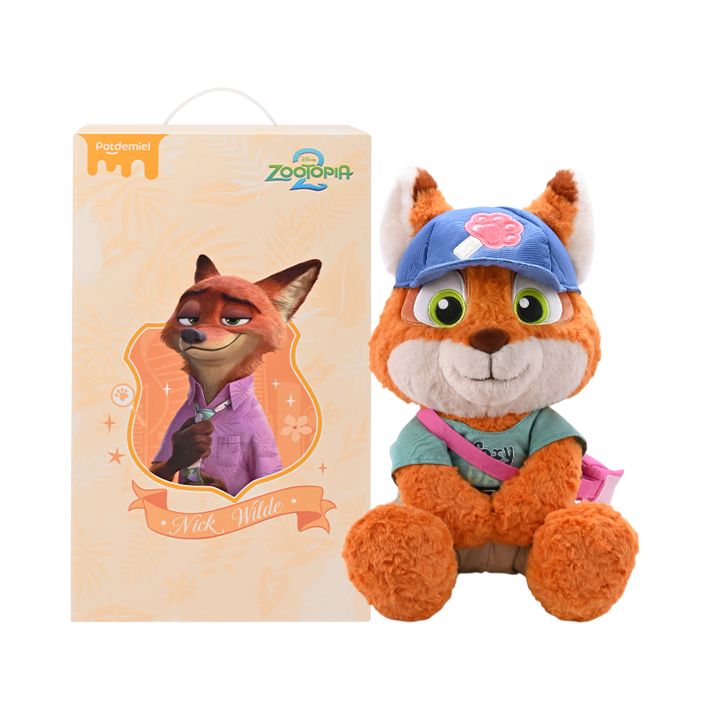 Disney Zootopia Nick Plush Toy Best Cute Gift Box for Girls Birthday Children's Day Gift